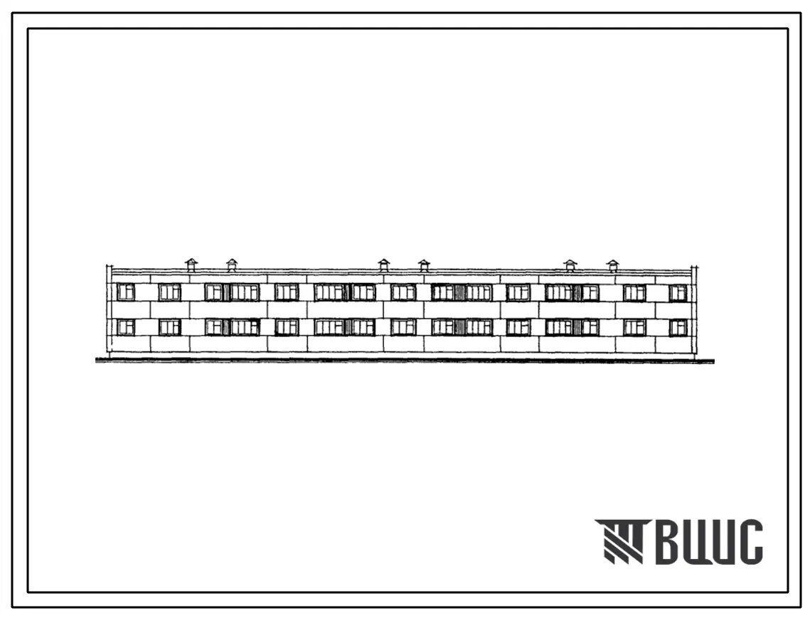 Типовой проект 1-467А-12 Двухэтажный 18 квартирный крупнопанельный жилой дом.