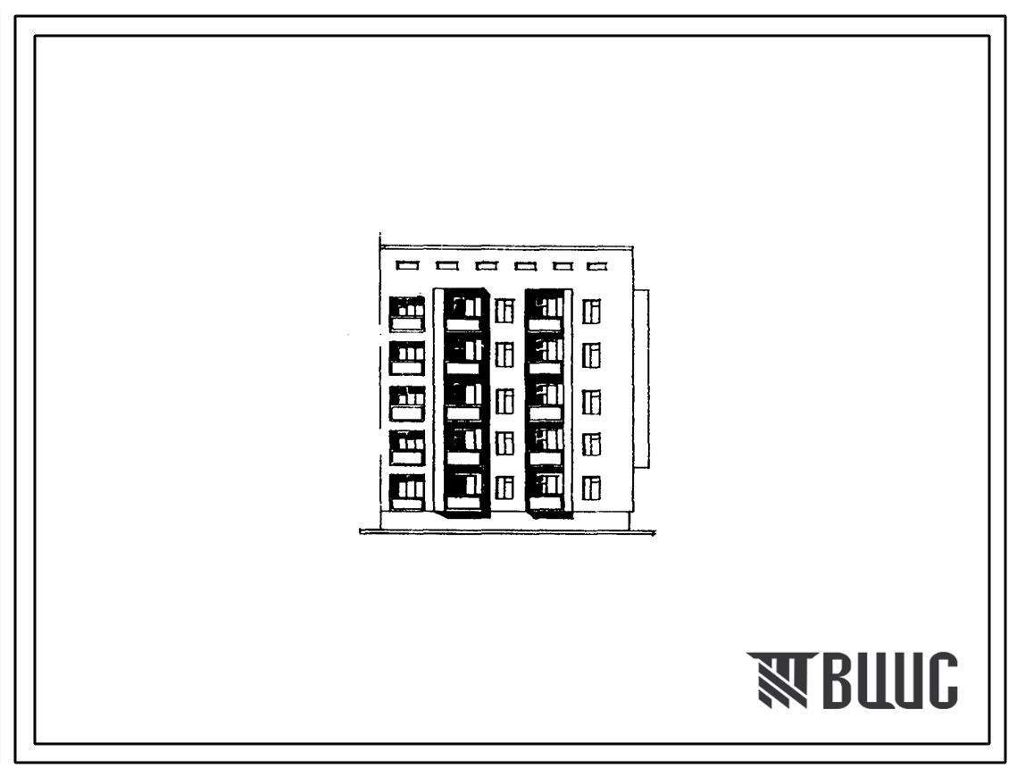 Типовой проект 175-014с.86 Пятиэтажная блок-секция угловая правая на 10 квартир. Для строительства в городах и поселках городского типа