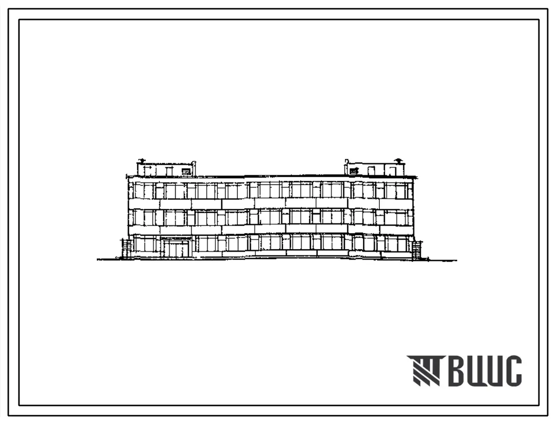 Типовой проект 5-07-225 Районная АТС на 10000 номеров без отделения связи и без административных служб. (Вариант со стенами из панелей).