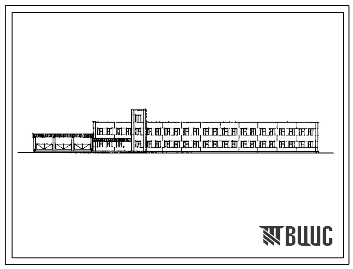 Типовой проект 416-1-253.91 Административно-бытовое здание с контрольно-пропускным пунктом эксплутационного филиала ПАТО на 300 грузовых автомобилей с комплексом ЕО