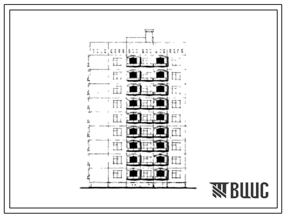 Типовой проект 165-08с/1 Девятиэтажная блок-секция угловая левая с прямой и обратной блокировкой на 27 квартир . Для строительства в 4А климатическом подрайоне Таджикской ССР сейсмичностью 9 баллов на непросадочных грунтах (с вар
