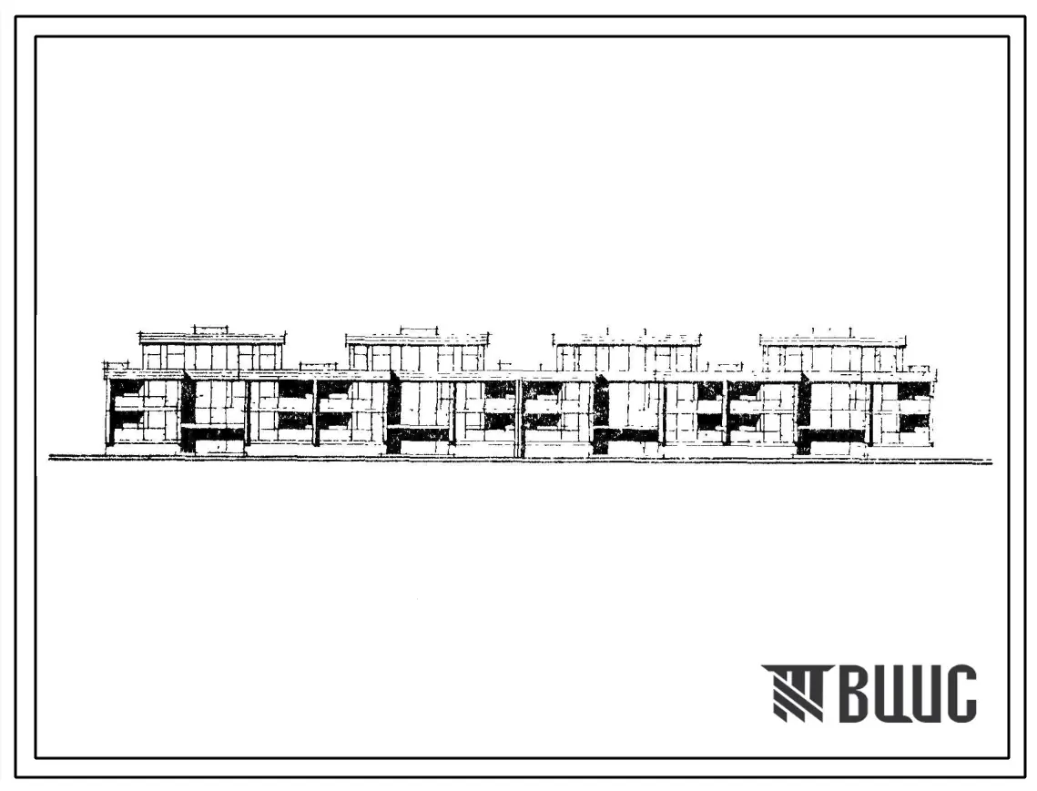 Типовой проект 113-126-51.84 2-3-этажный 4-секционный 32-квартирный жилой дом