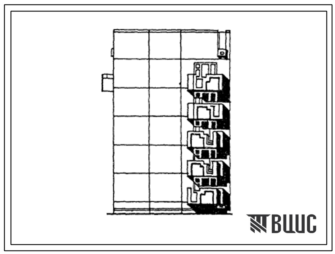 Типовой проект 97-0246.23.86 5-этажный 10-квартирный торцевой блок-комплект 5Т-2Б-2Б (для г. Караганды)