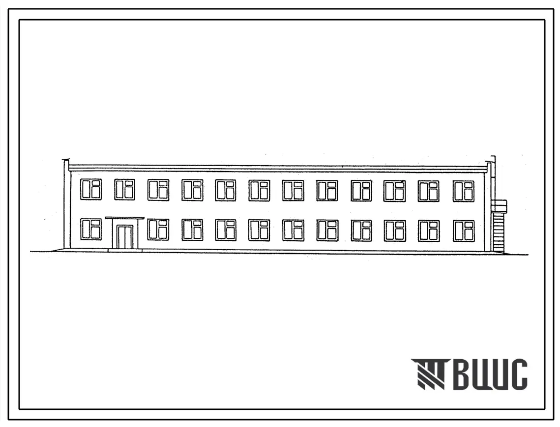 Типовой проект 416-7-248.87 Главное здание ремонтно-эксплуатационной базы для электрических сетей городов с населением от 100 до 250 тыс. человек (со стенами из кирпича)