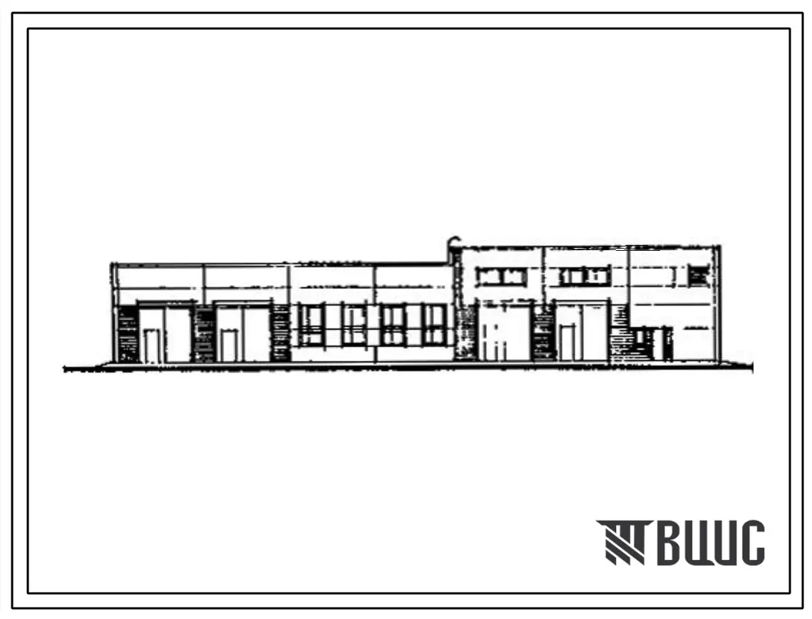 Типовой проект 503-1-98.13.91 Гараж на 5 автомобилей и 5 тракторов. Стены панельные (для строительства в Западно-Сибирской зоне РСФСР)