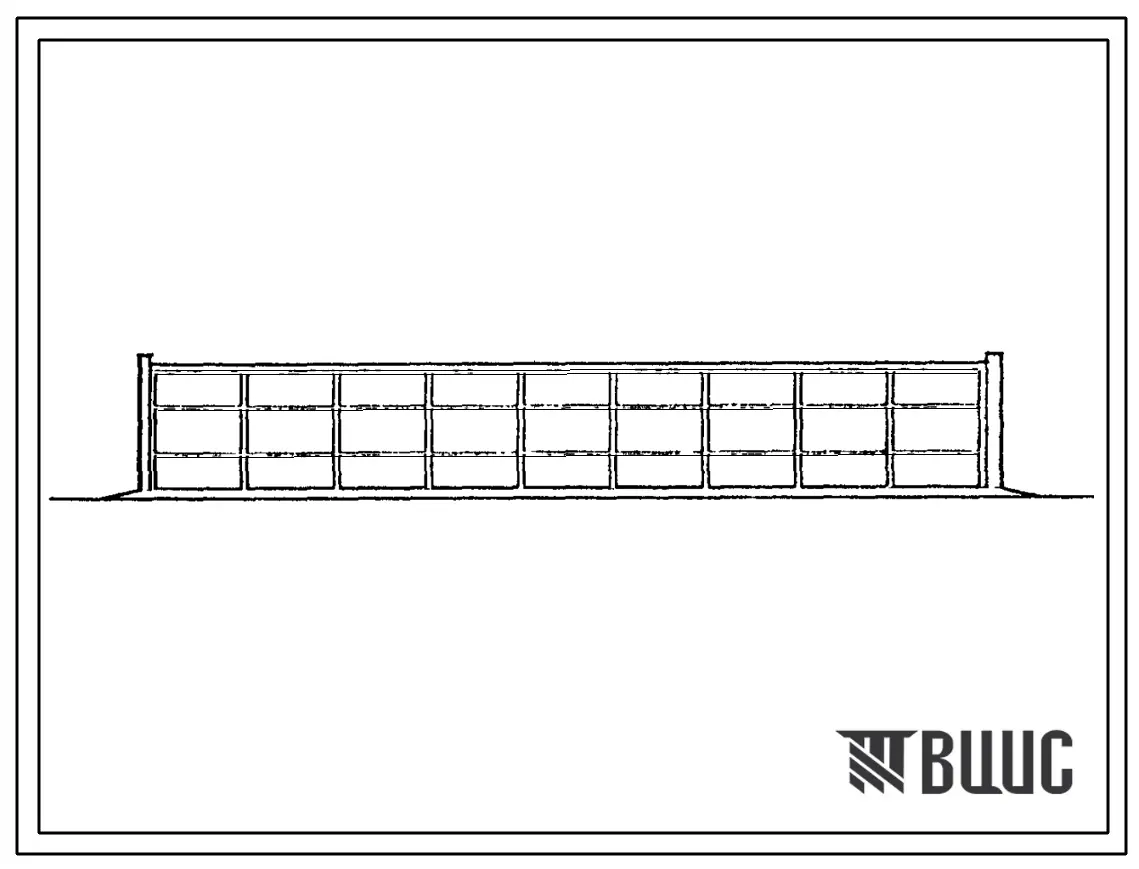 Типовой проект 407-3-636.92 ЗРУ 10(6) кВ с каналами внутри здания из элементов БМЗ комплектной поставки (ЗРУ 10-6х27-БМЗ-51-2-КК)