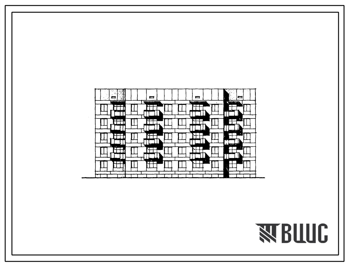 Типовой проект 114-039с/1 Пятиэтажная двухсекционная 30 квартирная рядовая торцовая блок-секция из крупных блоков (двухкомнатных 2А — 10, 2Б — 20). Для строительства в районах сейсмичностью 8 баллов.