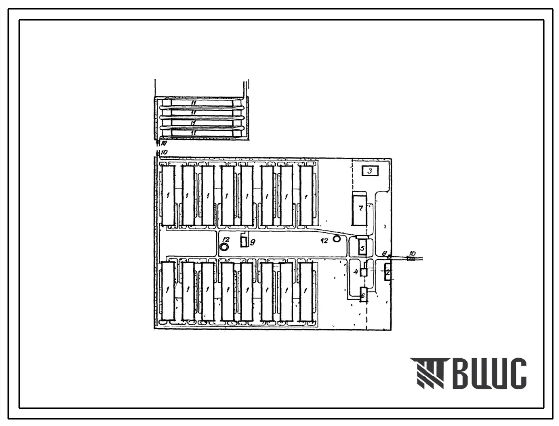 Типовой проект 819-155 Специализированные птицеводческие хозяйства на 1,1 и 0,54 млн. голов ремонтного молодняка промышленного стада кур. Генплан
