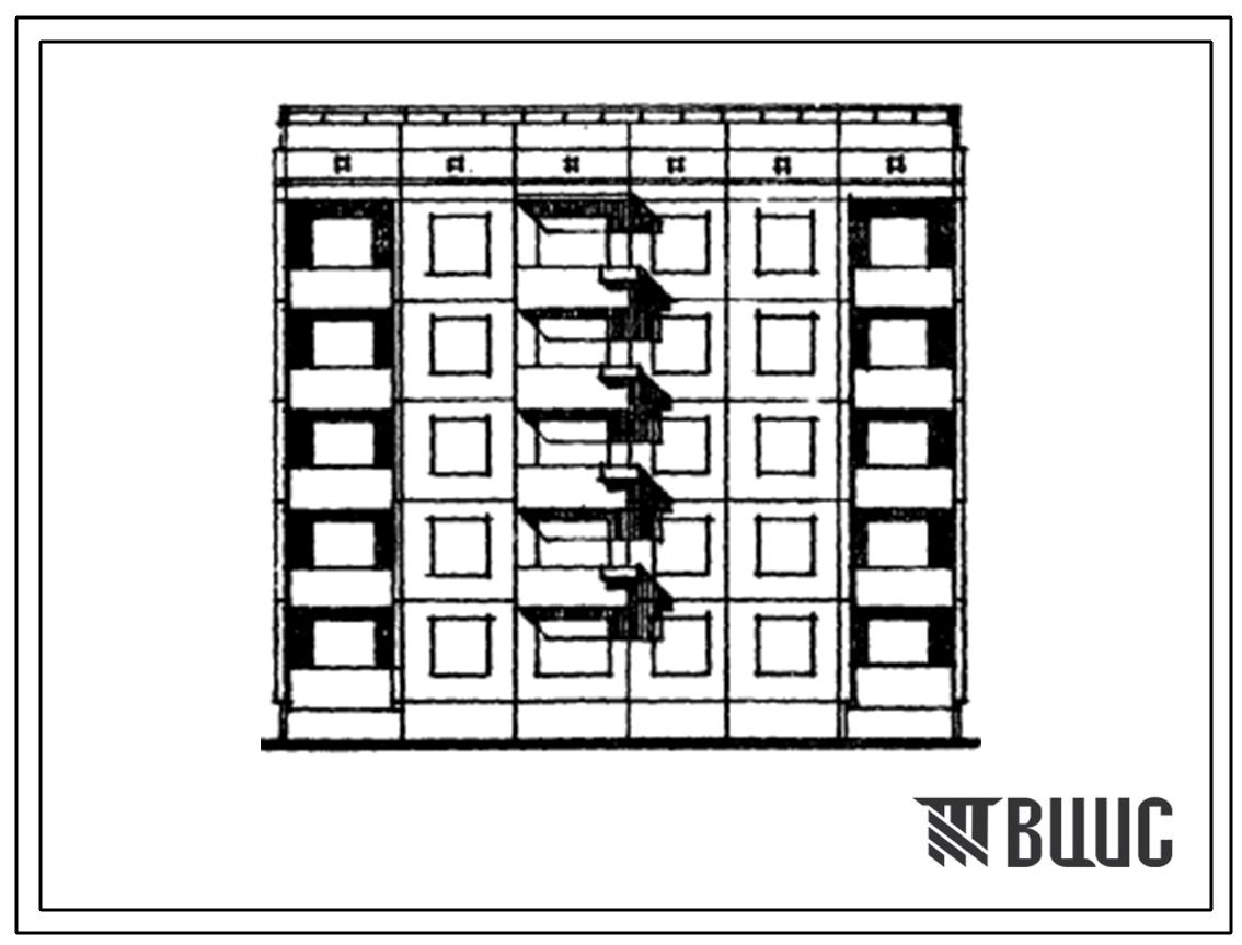 Типовой проект 94-049/1 Блок-секция 5-этажная 20-квартирная угловая, левая с торцевыми окончаниями. 1А-3Б-3Б-3Б