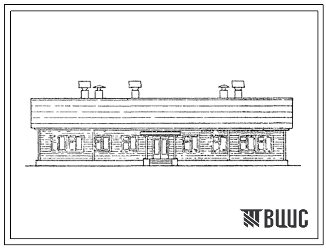 Типовой проект 416-1-7 Служебно-бытовое здание на 60 человек для нижних складов леспромхозов.