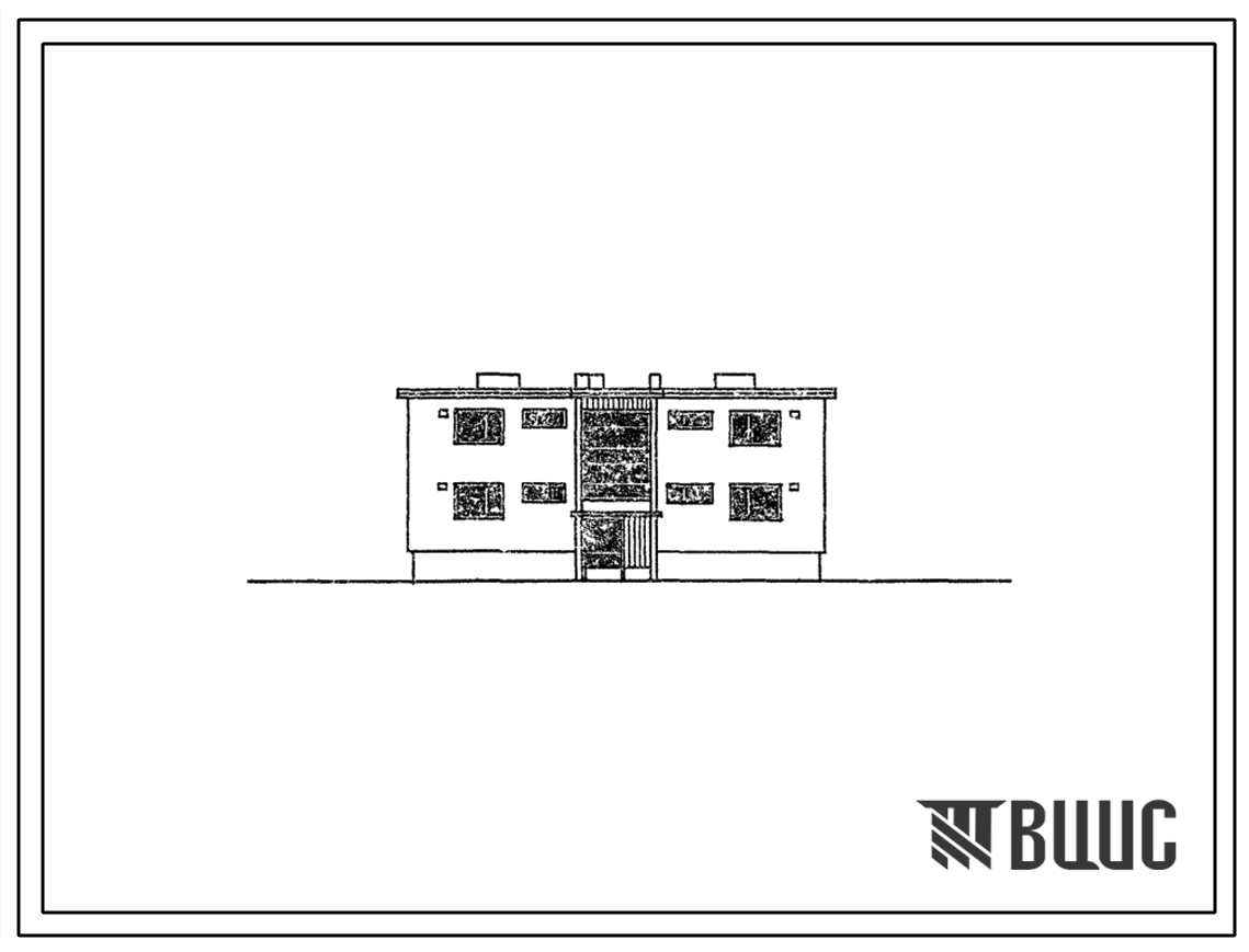 Типовой проект 114-22-41  Двухэтажный четырехквартирный жилой дом (двухкомнатных  2, трехкомнатных -2).