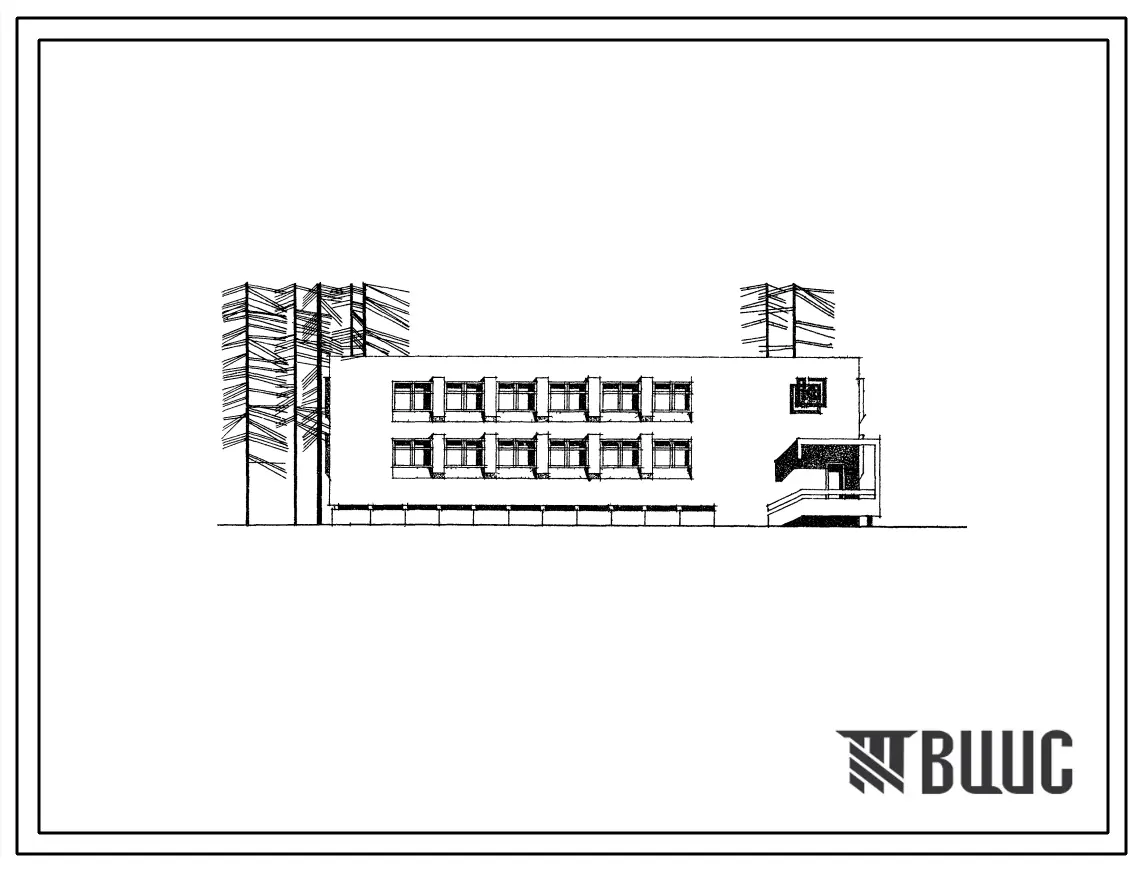 Типовой проект 284-1-51м Комбинат бытового обслуживания на 35 рабочих мест для строительства в1 строительно-климатической зоне в районах с вечномерзлыми грунтами.