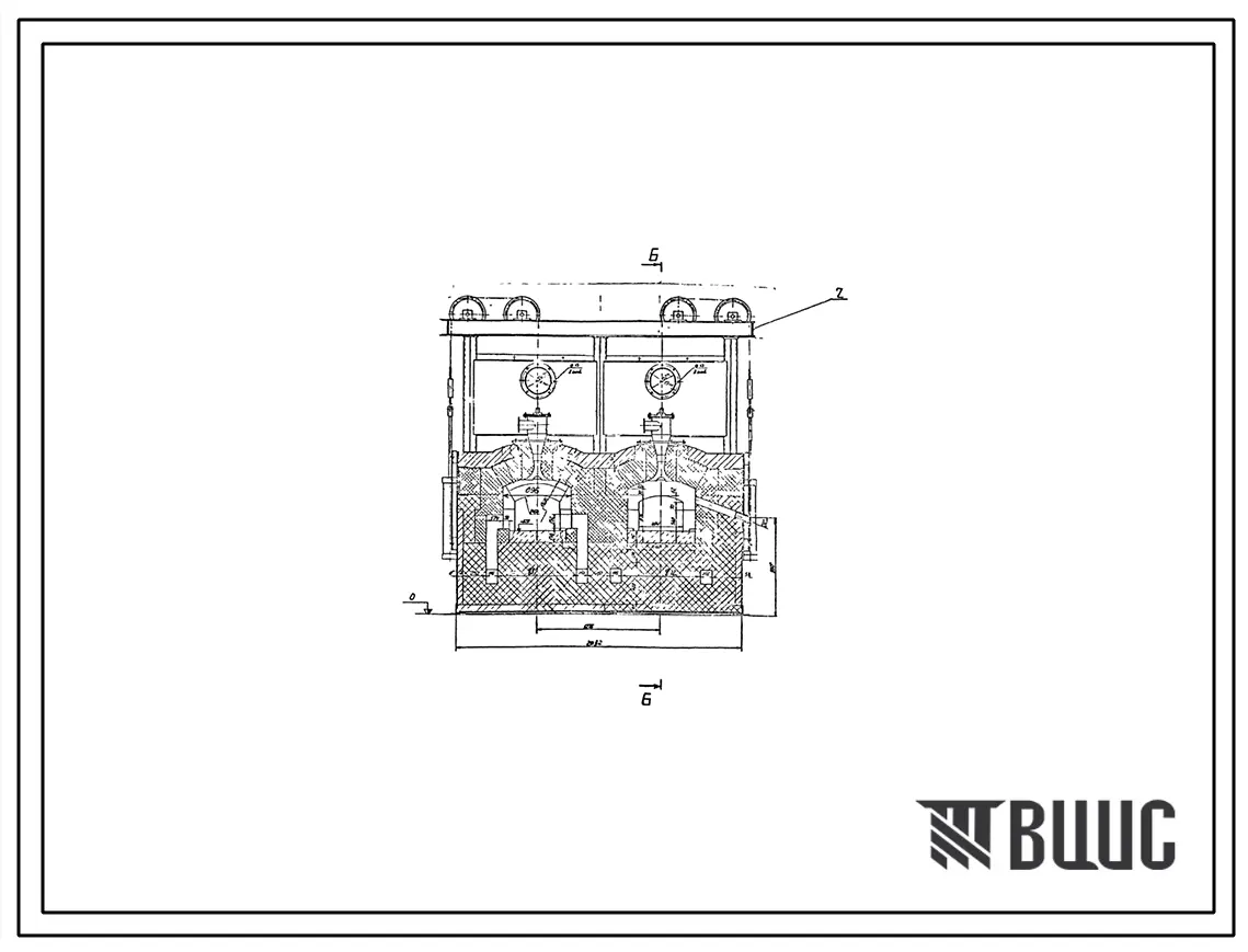 Проект 11454 Печь нагревательная двухкамерная размерами пода 2(0.696х0.928) м , на газе