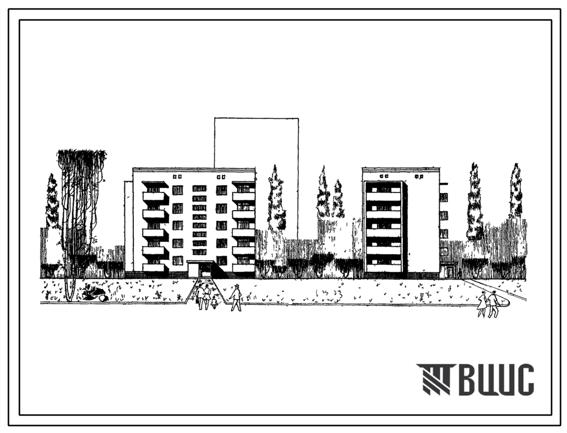 Типовой проект 87-048 Пятиэтажная блок-секция торцевая правая на 15 квартир для строительства во 2 и 3 строительно-климатических зонах.