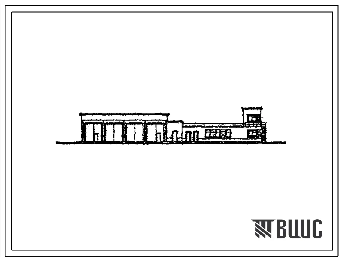 Типовой проект 21861-84 (14-82-КК) Контрольно-технический пункт с боксом для дежурных машин