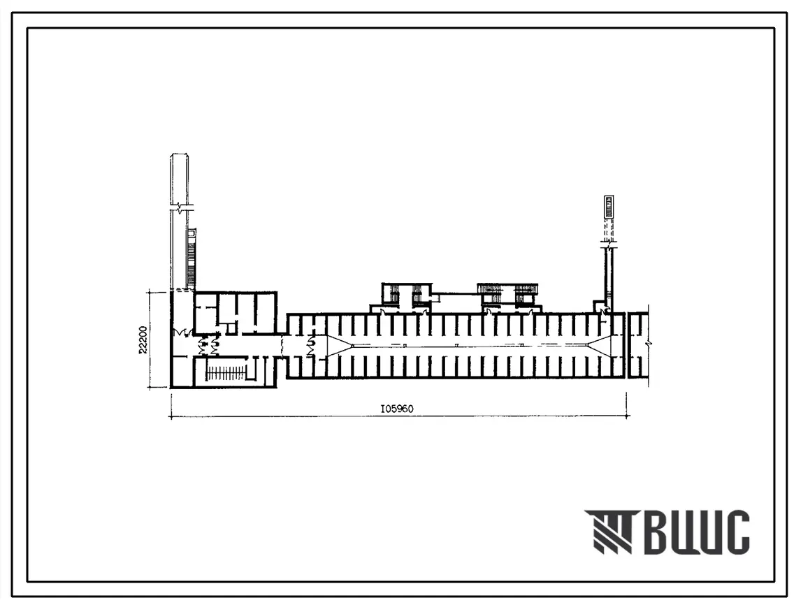 Типовой проект А-II-94/4800-80/2 Гараж-стоянка типа «А» под 6-и секционным жилым домом П30-12