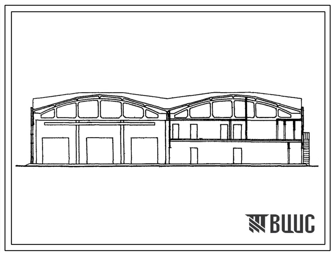 Типовой проект 503-173 Профилакторий для постового обслуживания на 350 грузовых автомобилей