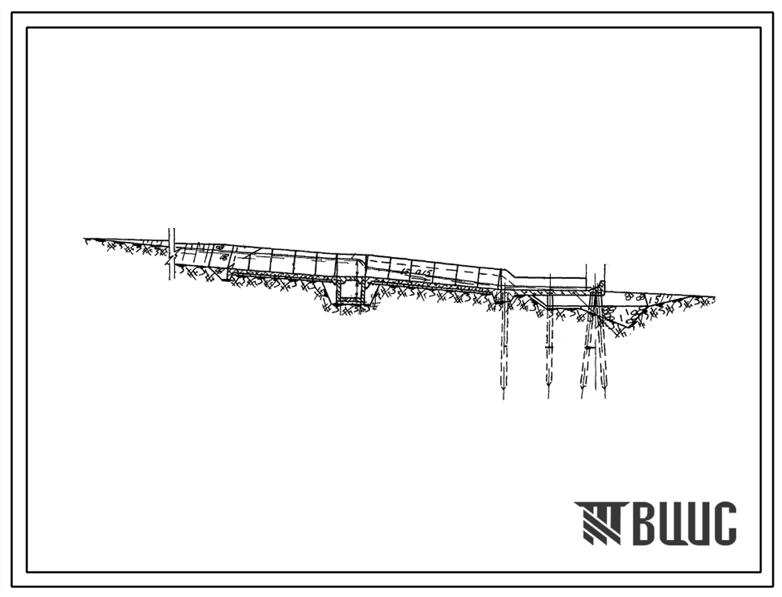 Типовой проект 820-144 Ливнепропускные сооружения на оросительных каналах с расходом до 50м3/сек сборно-монолитной конструкции.