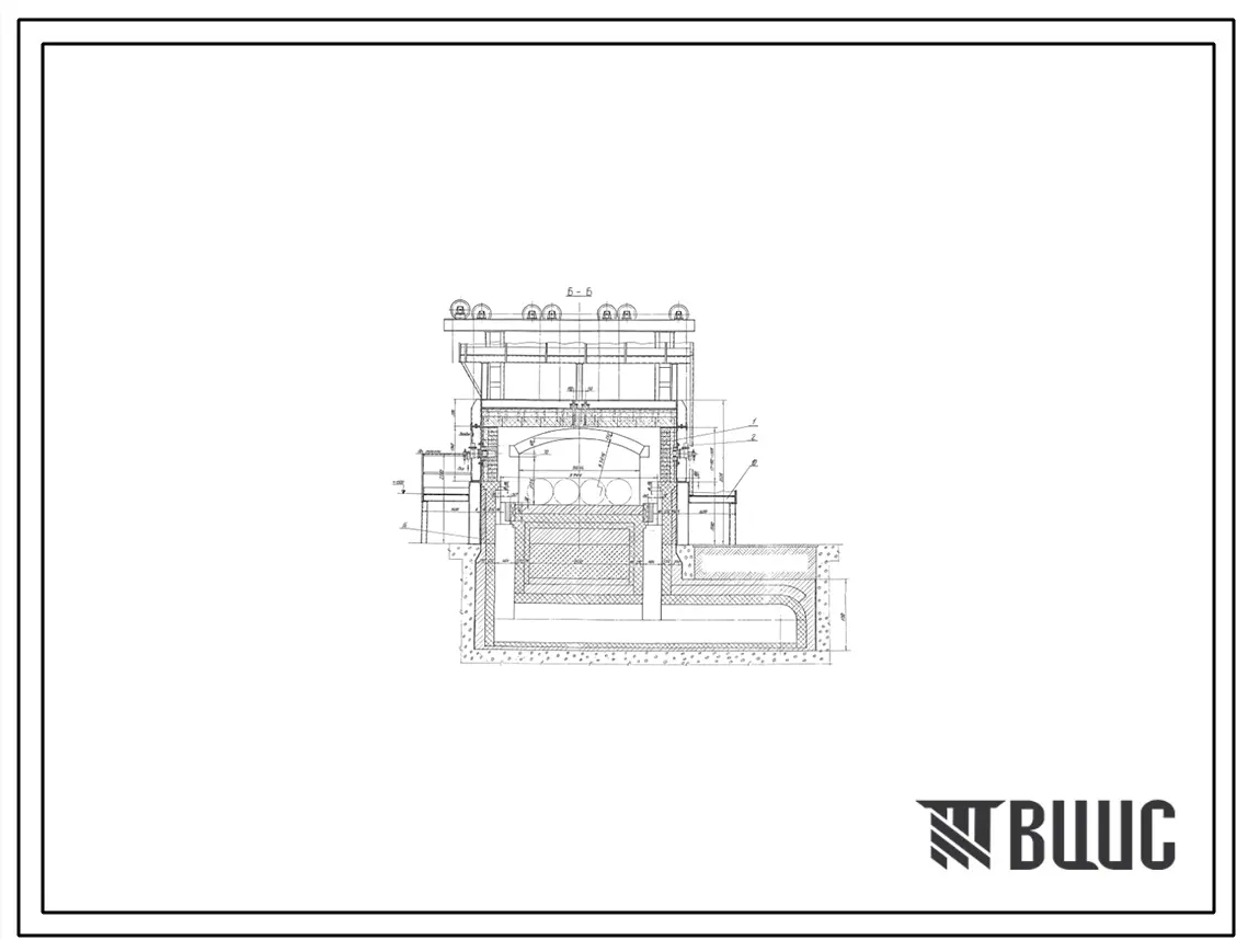 Проект 6857 Печь камерная нагревательная с футеровкой из высокоогнеупорных волокнистых материалов размерами пода 2,9х3,94м, на газе