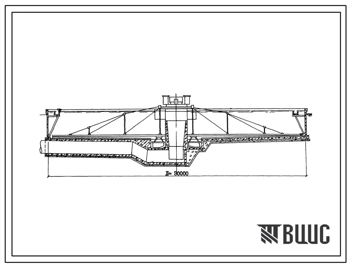 Типовой проект 902-2-85/75 Отстойники канализационные радиальные первичные из сборного железобетона диаметром 30 м