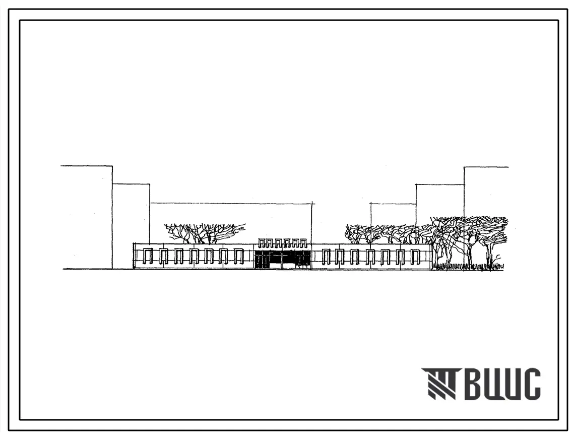 Типовой проект 272-12-86.87 Мебельный магазин торговой площадью 1500м.кв. Здание одноэтажное. Каркас по серии 1.020-1/83.Стены из легкобетонных панелей по серии 1.030.1-1.