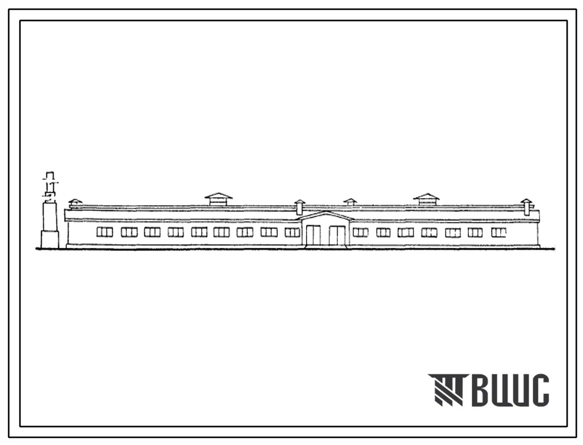 Типовой проект 175-61 Свинарник маточник на 165 маток с поросятами ( для репродуктивной фермы на 100 основных и 300 разовых свиноматок).