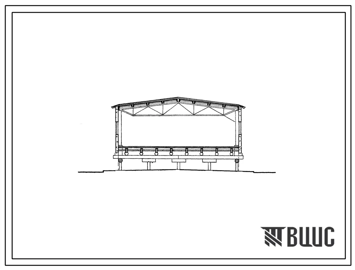Типовой проект 420-06М Конструктивные решения нулевого цикла временных зданий и сооружений сборно-разборного типа каркасно-панельной конструкции (решенных в металле) для строительства на Крайнем Севере в районах с вечномерзлыми грунтами.