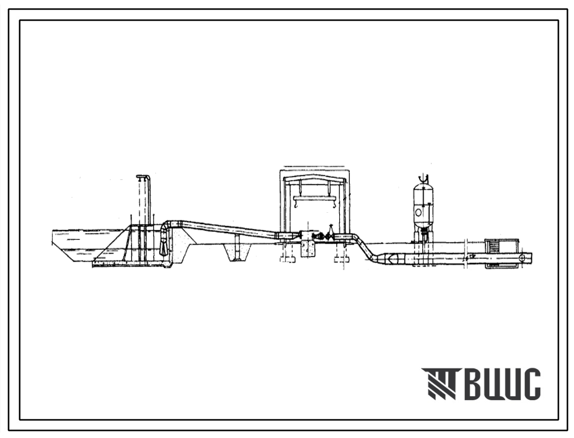Типовой проект 820-227 Трехагрегатная насосная станция подачей 1010 л/с с напором 120 м, оборудованная насосами Д1250-125, для работы на закрытую сеть, с водозабором из канала.