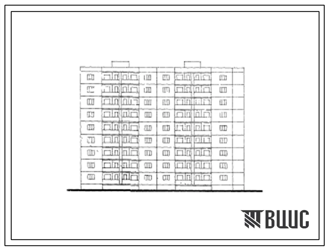 Типовой проект 127-019с/1 Девятиэтажная блок-секция торцевая крупнопанельная правая на 36 квартир (двухкомнатных 2Б-9, трехкомнатных 3Б-9, четырехкомнатных 4Б-9, пятикомнатных 5Б-9). Для строительства в 4Б климатическом подрайоне грузинской ССР сейсмично