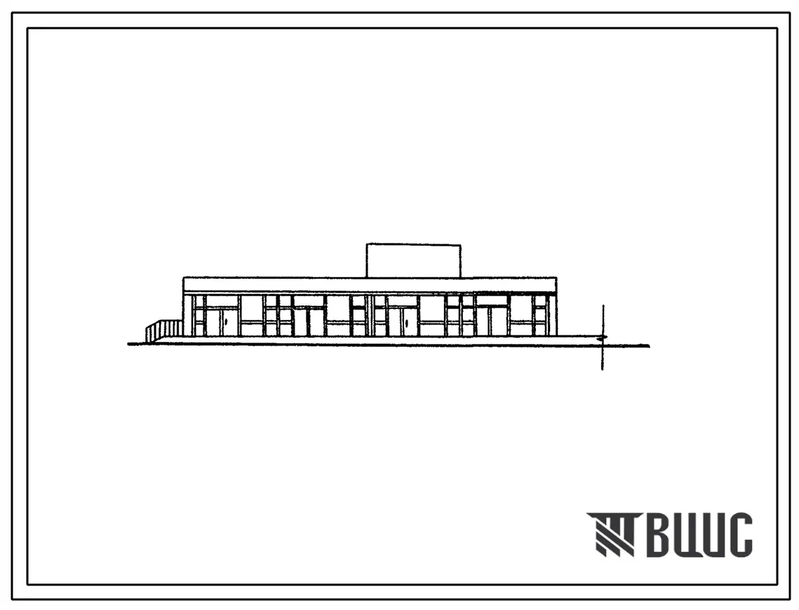 Типовой проект 274-30-27с Торговый центр для поселков на 1000-1500 человек.Стены кирпичные.Для строительства в районах с сейсмичностью 7 и 8 баллов.