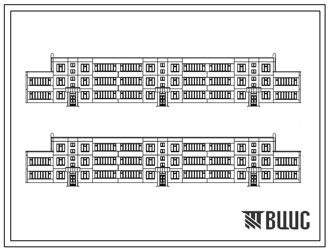 Типовой проект 2МГ-04-3 Совмещенный детский ясли-сад на 280 мест с применением изделий 1-515 (проект переведен в формат DWG)