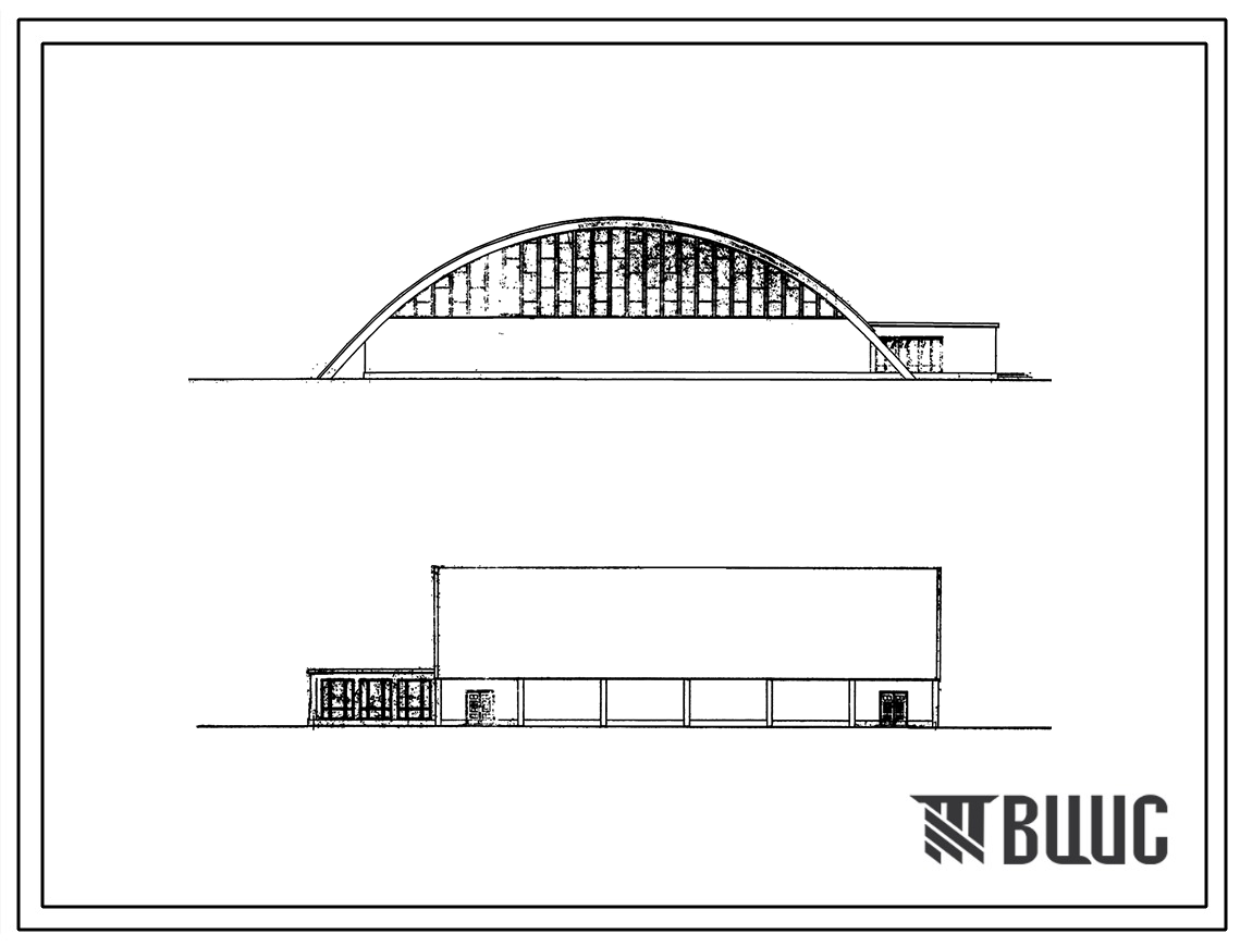 Типовой проект 2С-09-11 Закрытый тенистый корт (Шифр 178-89)