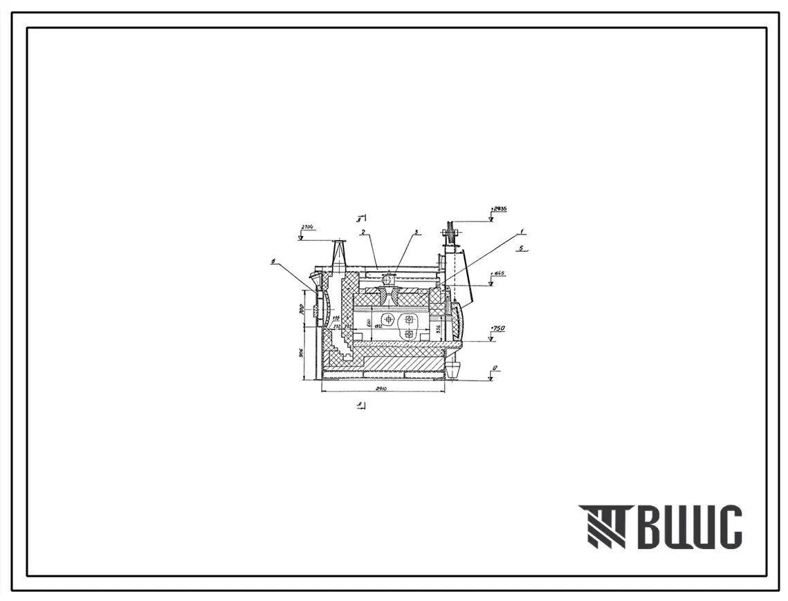 Проект 58460 Печь нагревательная проходная размерами пода 0,7х1,97 м, на газе