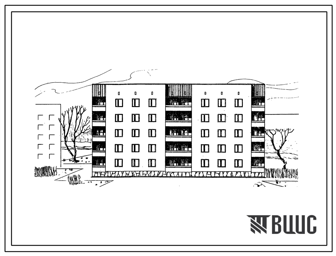Типовой проект 87-046/1 Пятиэтажная рядовая блок-секция на 20 квартир (трехкомнатных 3А-10, четырехкомнатных 4Б-10).