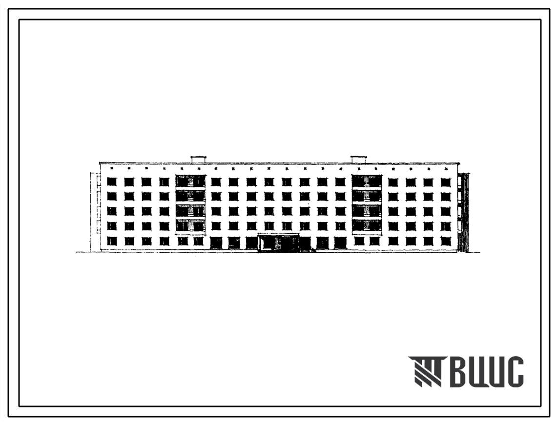 Типовой проект 1-447С-53 Пятиэтажное общежитие на 360 человек со стенами из кирпича.