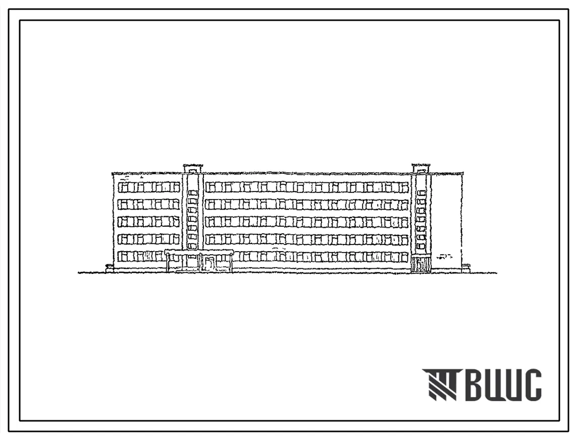 Типовой проект ХФ-81 (03-83-135к) Казарма солдатская на 500 человек с наружными и внутренними стенами из кирпича в сочетании с конструкциями серии 135