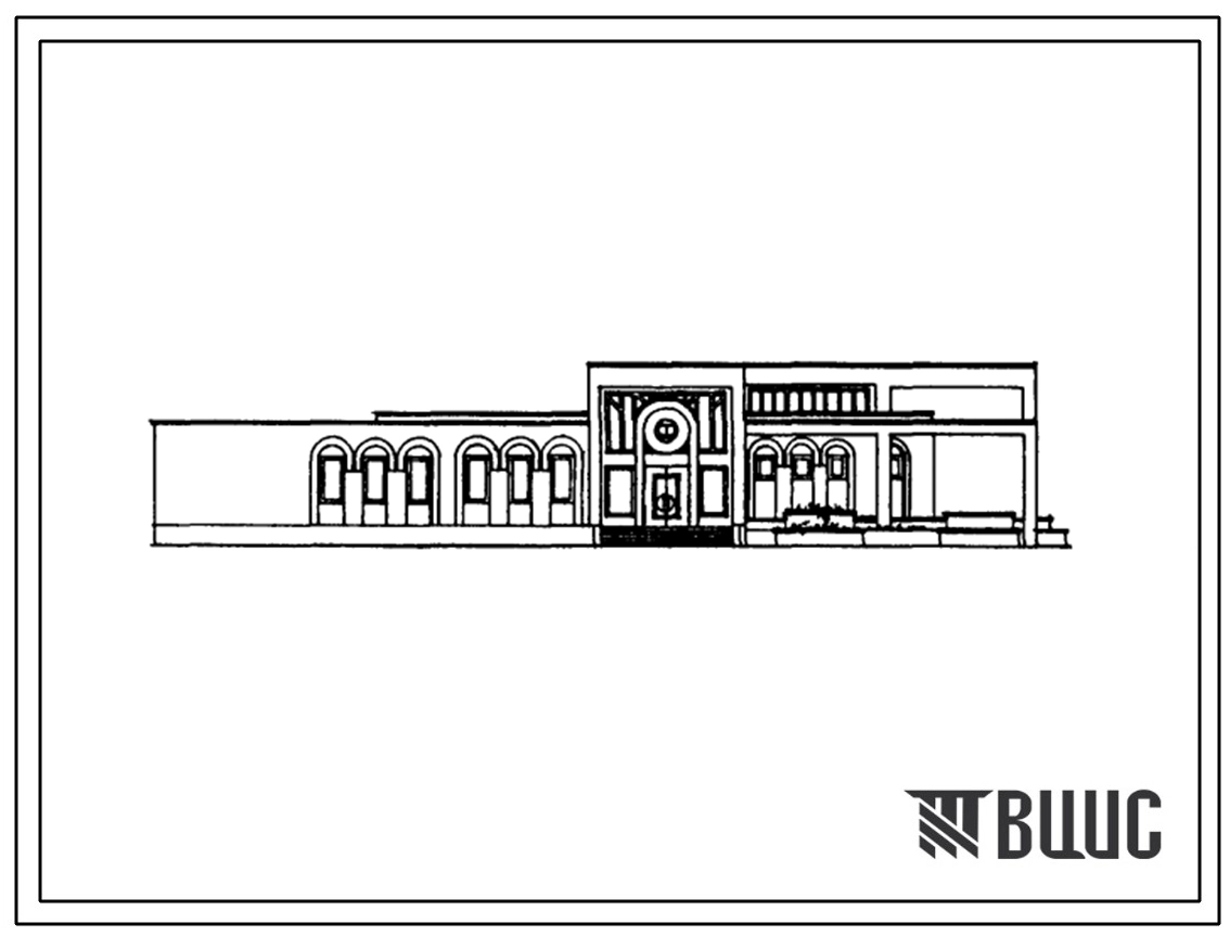 Типовой проект 264-015-53.90 Детская библиотека до 50 тыс. единиц хранения. Здание одноэтажное. Стены из мелких ячеистобетонных блоков.