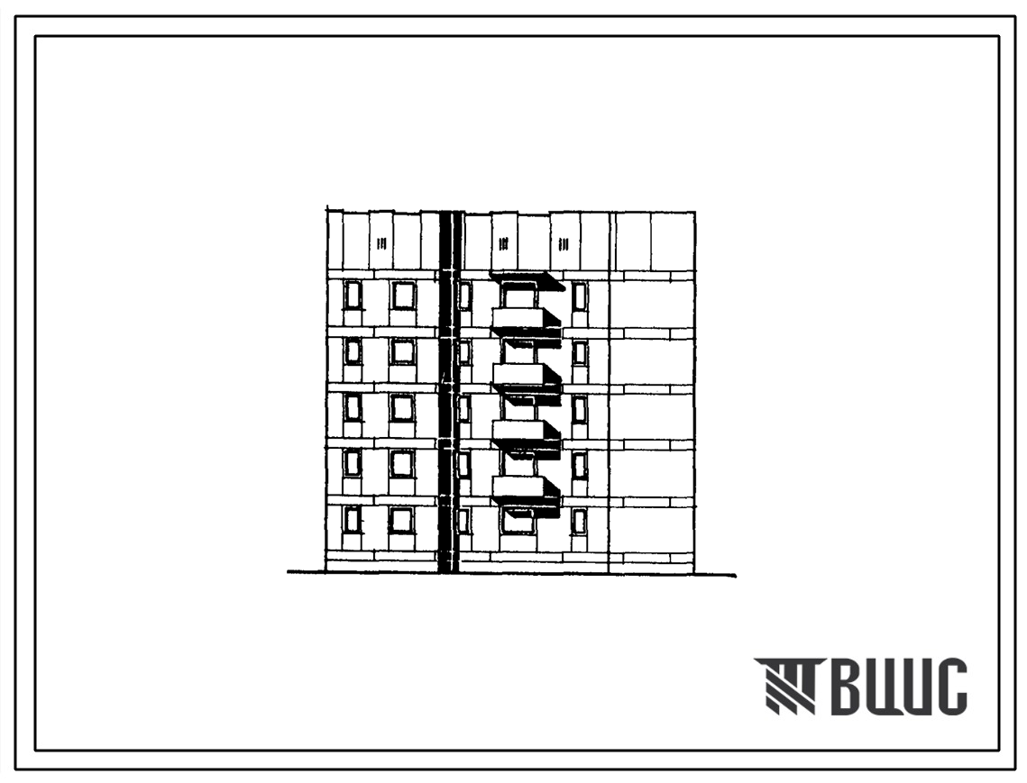Типовой проект 174-037с.85 Блок-секция 5-этажная 1-секционная 15-квартирная поворотная левая с внутренним углом поворота 1Б.2А.3Б