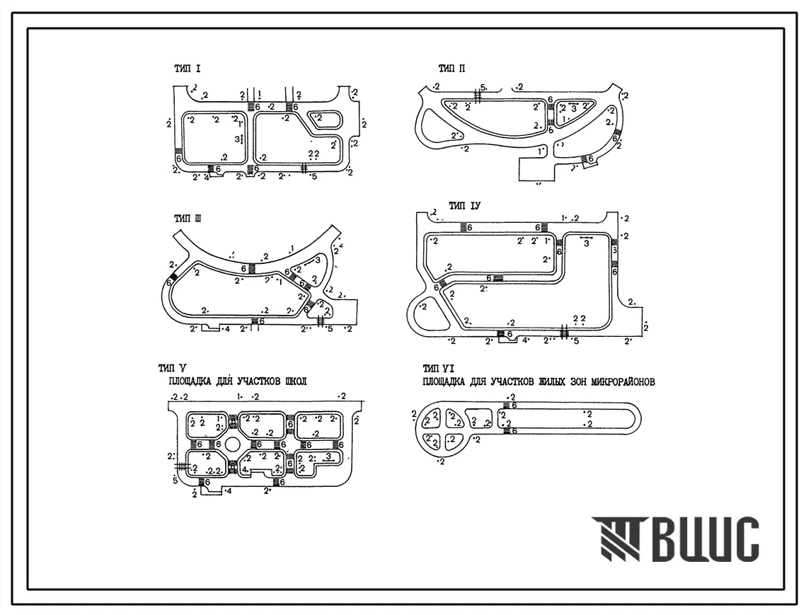 Типовой проект 310-04-9.86 Площадки для обучения детей правилам дорожного движения