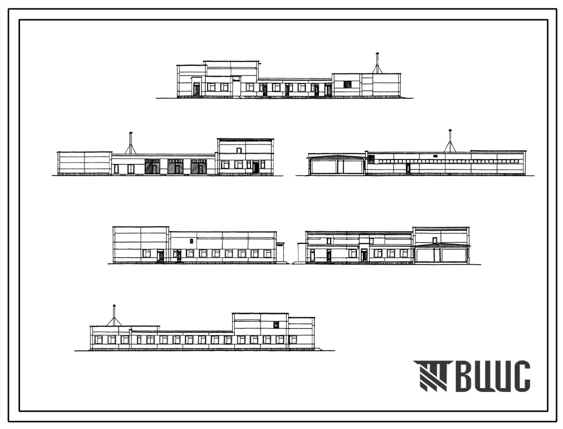 Типовой проект 252-9-89с.83 Хозяйственный корпус онкологического диспансера со стационаром на 120 коек. Сейсмичность 7, 8, 9 баллов. Здание одно -, двухэтажное. Каркас сборный железобетонный серии ИИС-04. Стены из легкобетонных панелей.