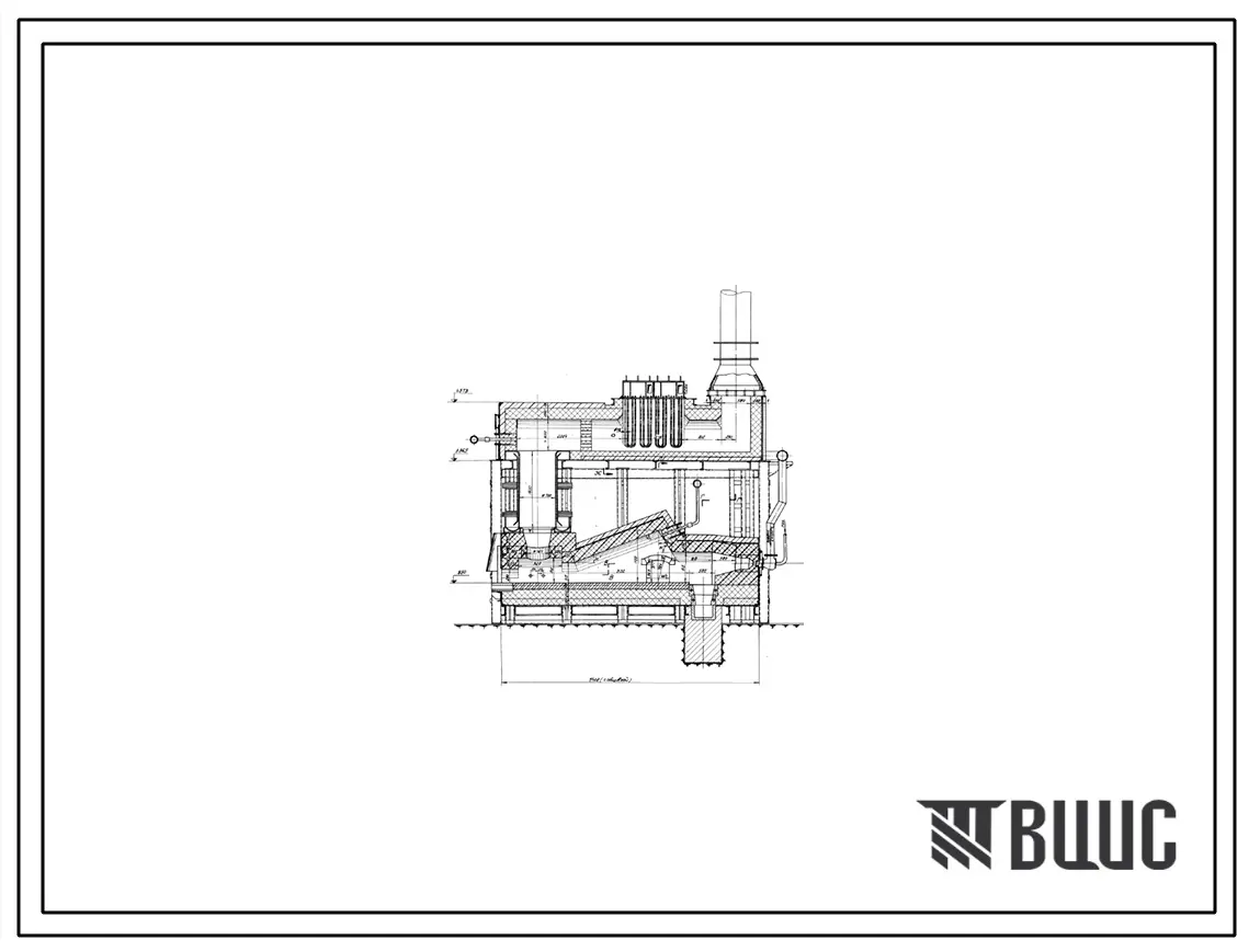 Проект ТН4172 Печь безокислительного нагрева полуметодическая с желобчатым подом размерами 1,04х3,13 м, на газе