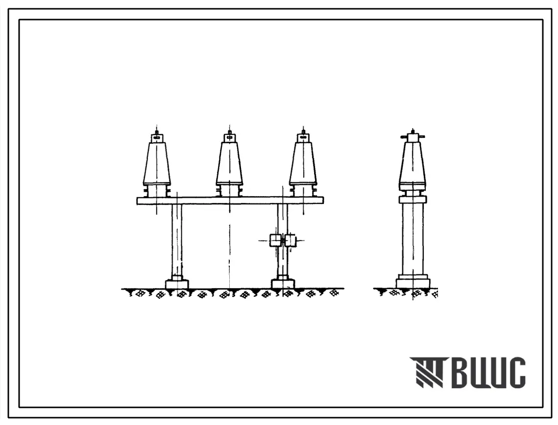 Серия 4.407-79 Установочные рабочие чертежи и строительные задания для аппаратуры открытых распределительных устройств 110, 150 и 220 кв (на металлических опорах). Материалы для проектирования.