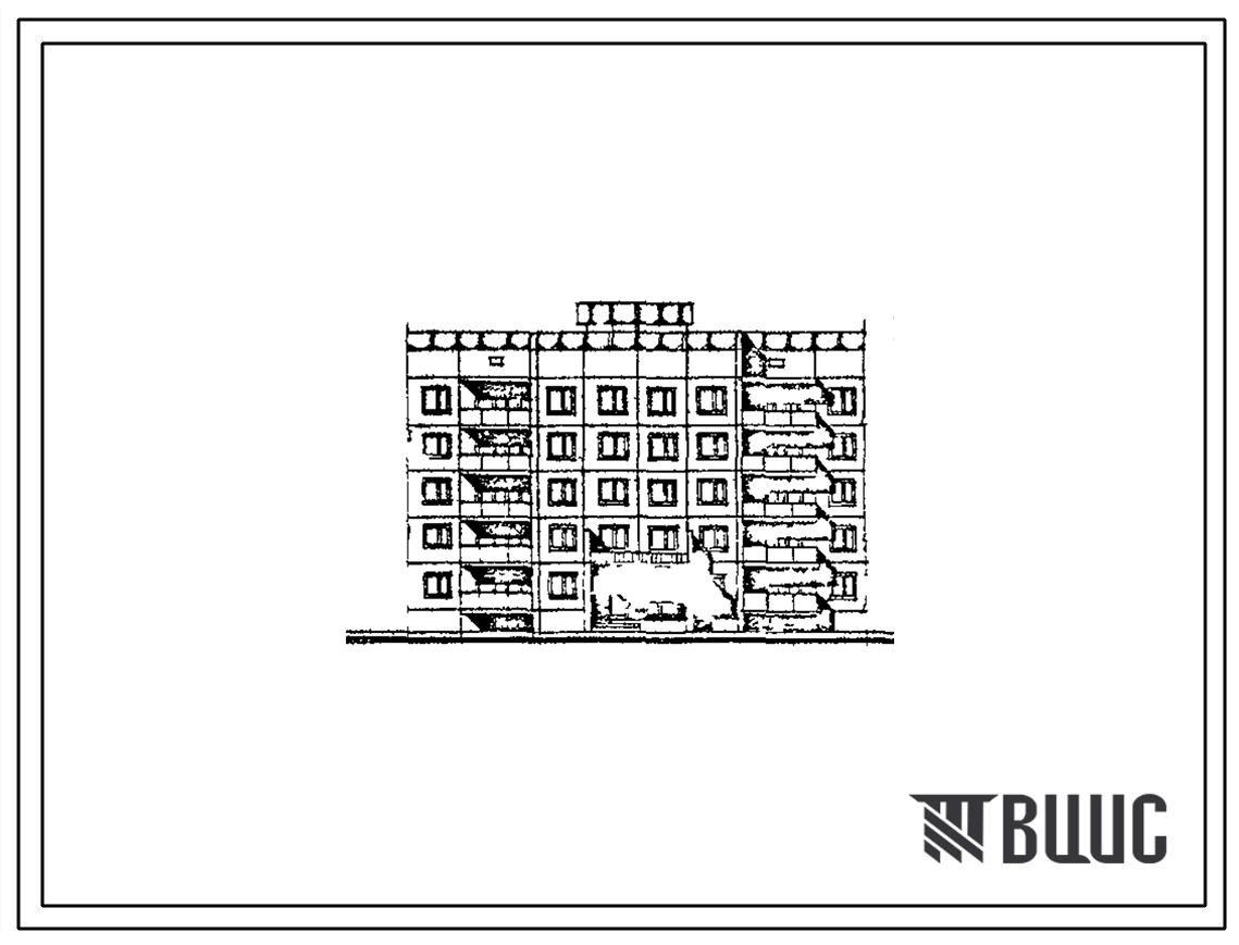 Типовой проект 101-04 Блок-секция 5-этажная, 19-квартирная, рядовая-торцевая 2Б-2Б-3Б-3Б