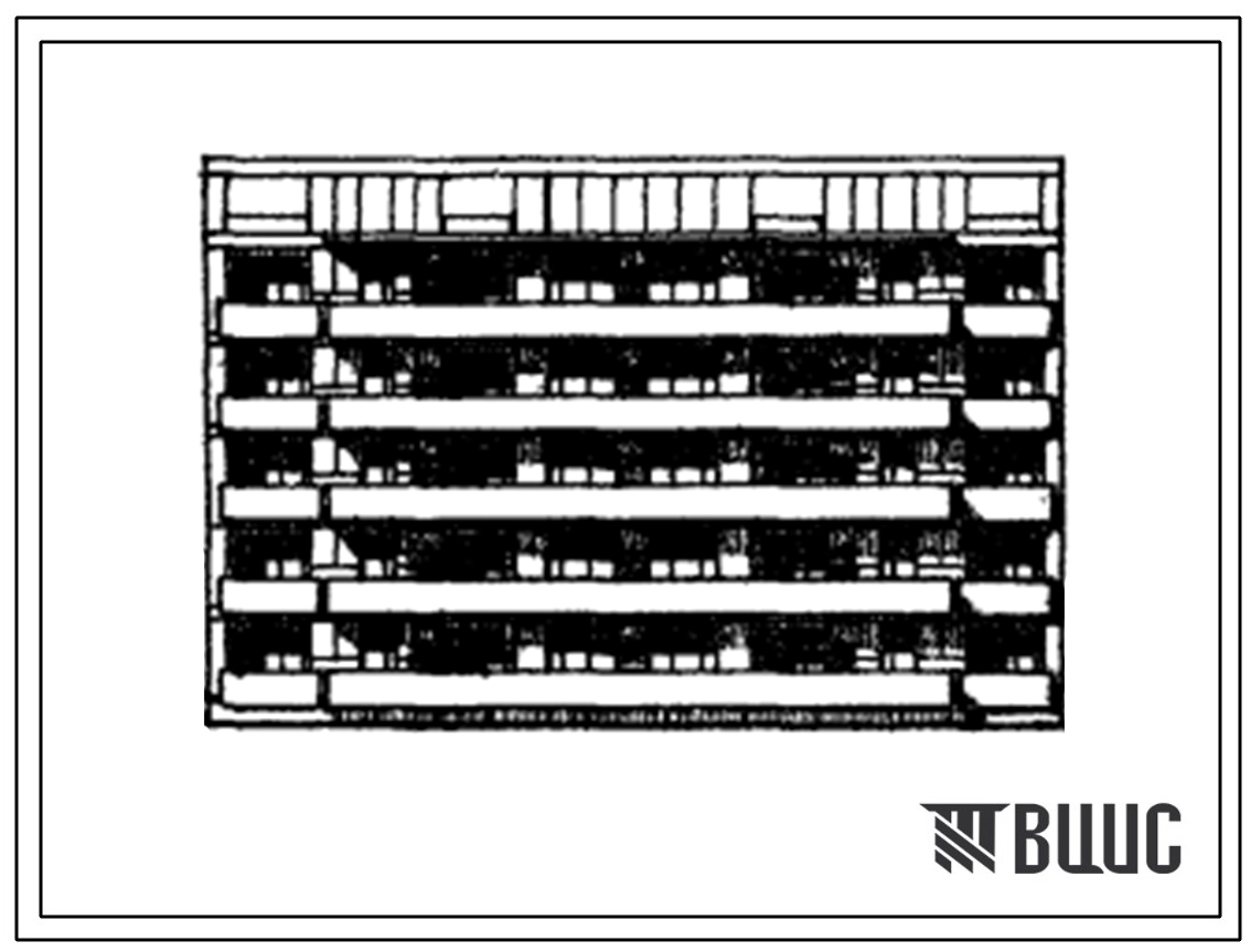 Типовой проект 67-019с Двойная блок-секция пятиэтажного жилого дома рядовая на 20 квартир 2Б.3Б-2Б.3Б