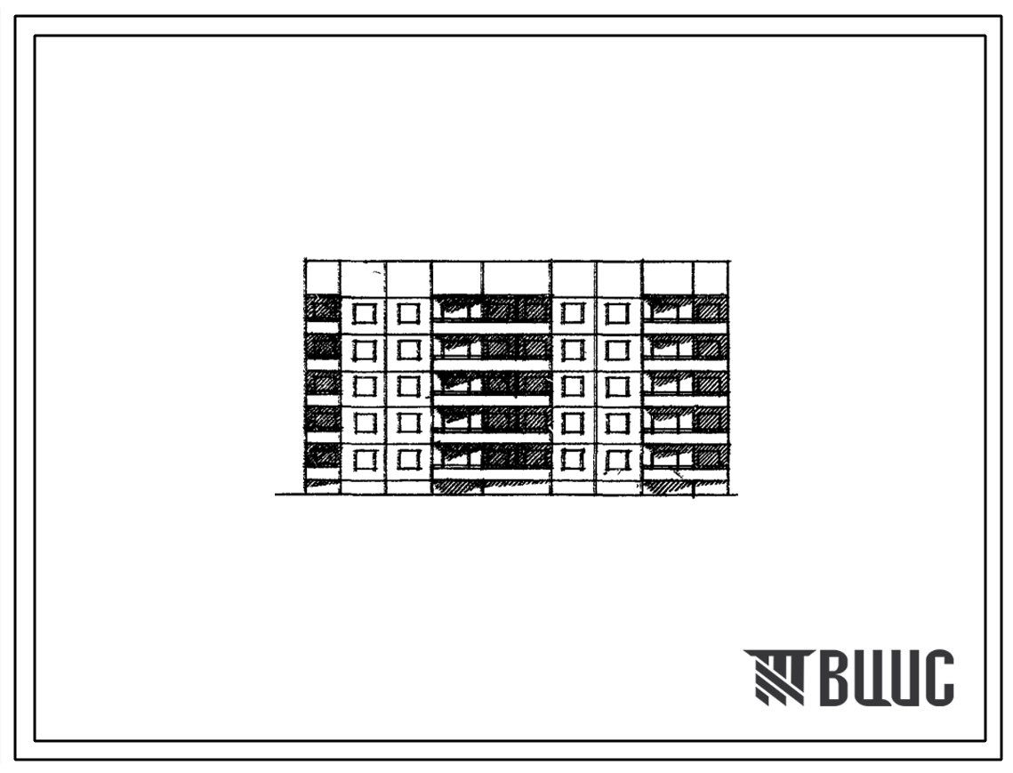 Типовой проект 90-08/1.2 Блок-секция 5-этажная 30-квартирная рядовая с торцевыми окончаниями
