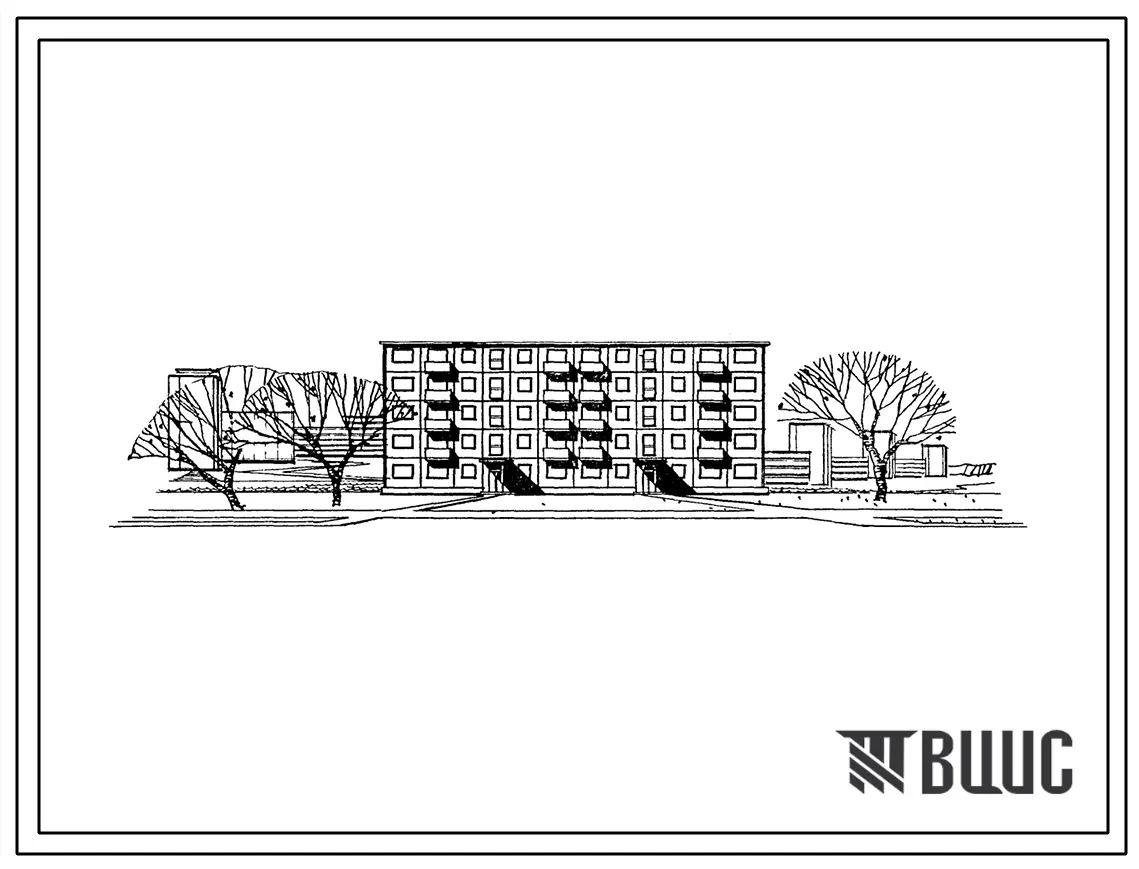 Типовой проект 1-466А-1 Пятиэтажный двухсекционный крупнопанельный жилой дом на 40 квартир (однокомнатных 10, двухкомнатных малых 10, двухкомнатных 10, трехкомнатных малых 10).