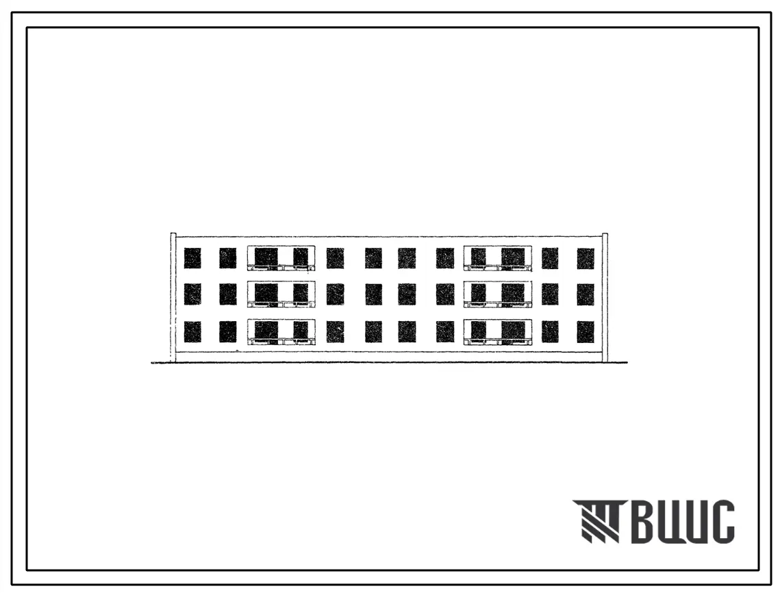Типовой проект 1Т-395сг-4/69 3-этажный 2-секционный дом на 18 квартир для строительства в 4 строительно-климатической зоне, в районах с сейсмичностью 9 баллов.