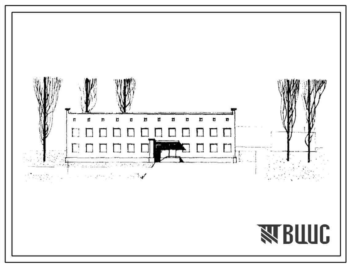 Типовой проект 254-5-6 Районная санитарно-эпидемиологическая станция для сельских районов с населением до 90 тыс. человек.