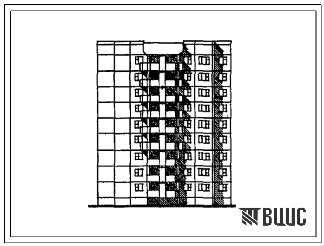 Типовой проект 112-079.90 Блок-секция 9-этажная 36-квартирная торцевая левая 1.2.3.4