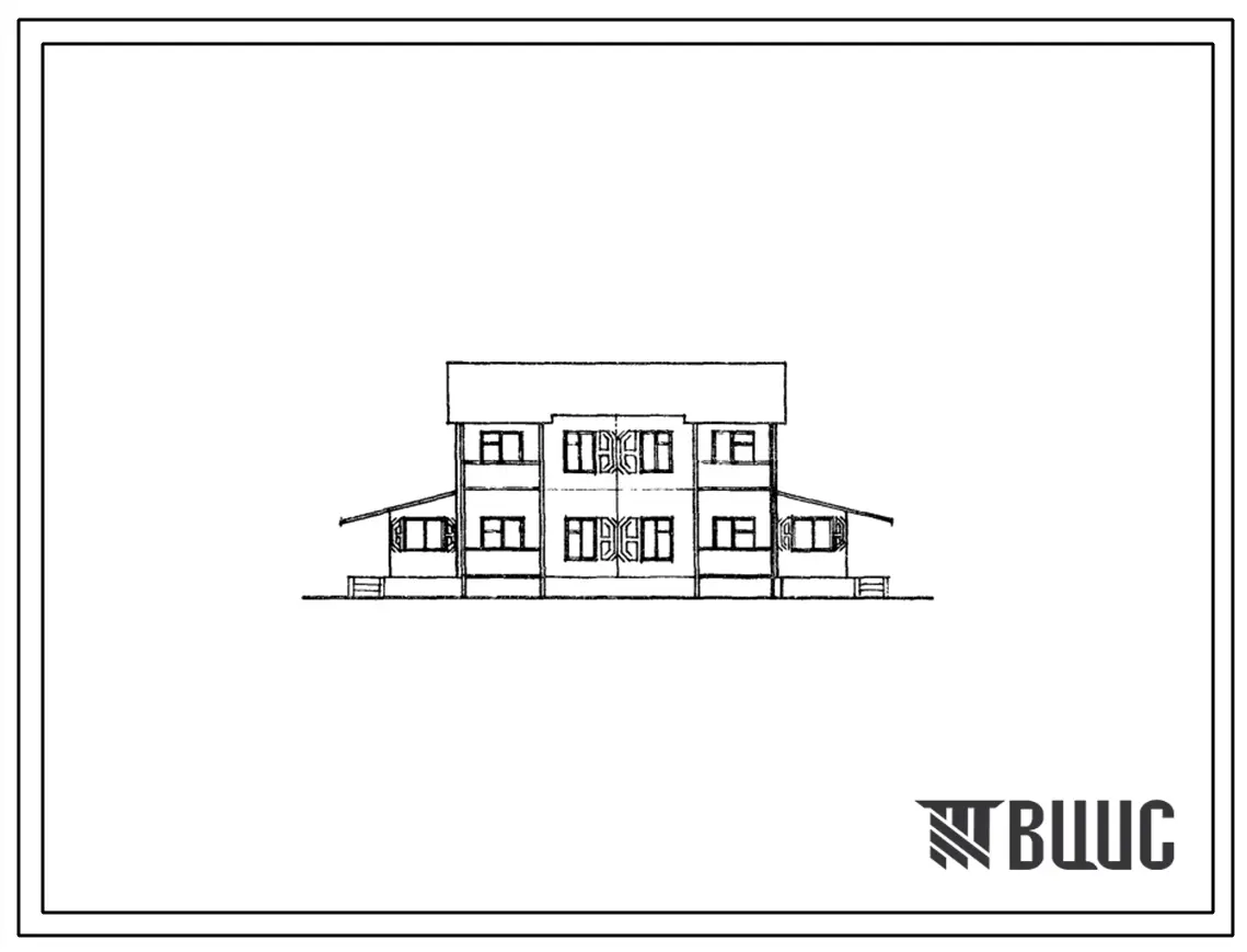 Типовой проект 141-48-48с.84 2-этажный 2-квартирный жилой дом с квартирами типа 5Б в двух уровнях. Для строительства во 2В, 3В климатических подрайонах Казахской ССР сейсмичностью 8 и 9 баллов.